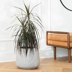 Tuva Narrow Indoor/Outdoor Planter - Gray Terrazzo