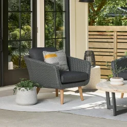Tuva Narrow Indoor/Outdoor Planter - Gray Terrazzo