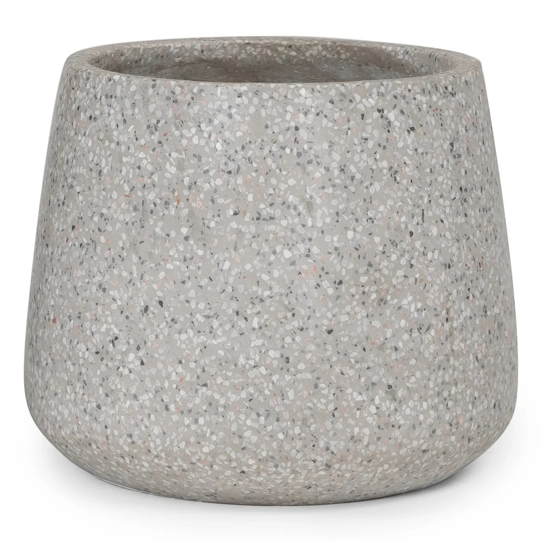 Tuva Narrow Indoor/Outdoor Planter - Gray Terrazzo