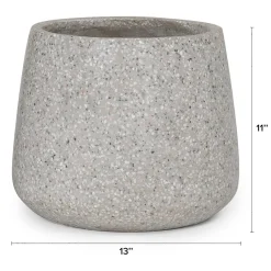 Tuva Narrow Indoor/Outdoor Planter - Gray Terrazzo