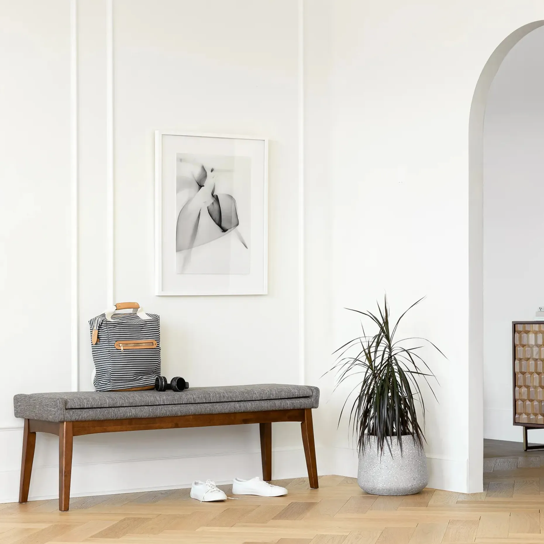 Tuva Narrow Indoor/Outdoor Planter - Gray Terrazzo