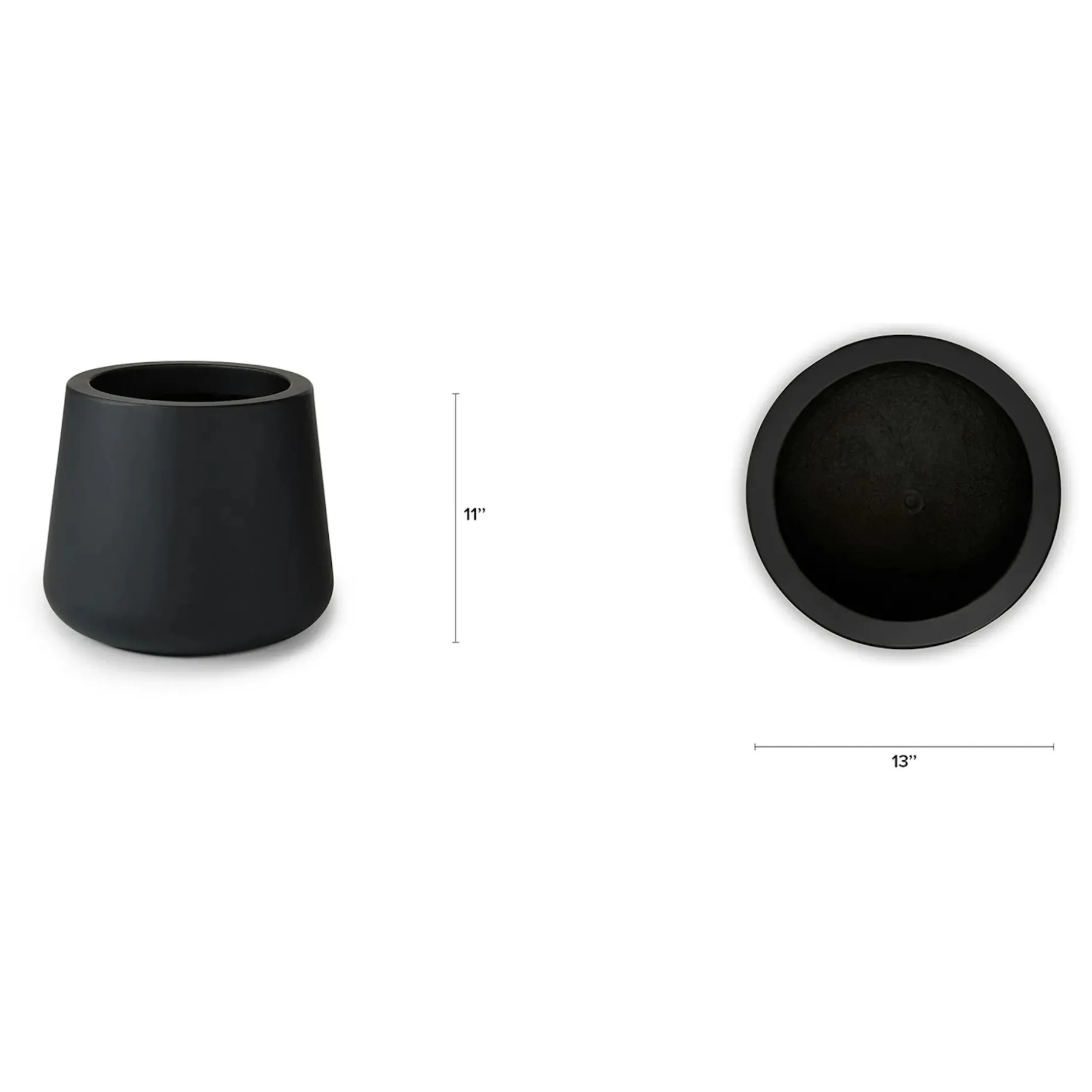 Tuva Narrow Indoor/Outdoor Planter - Black