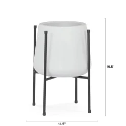 Tuva Narrow Indoor/Outdoor Planter Set - White