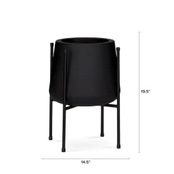 Tuva Narrow Indoor/Outdoor Planter Set - Black