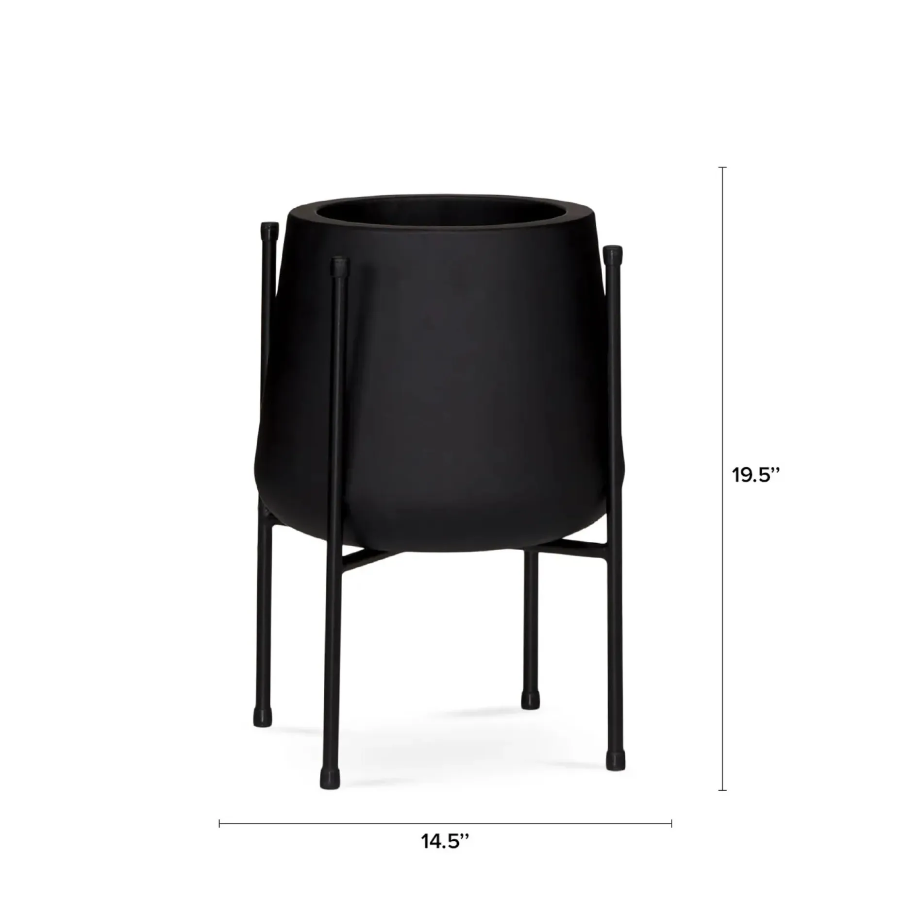 Tuva Narrow Indoor/Outdoor Planter Set - Black