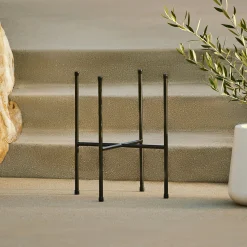 Tuva Narrow Indoor/Outdoor Planter Stand - Black