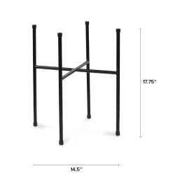 Tuva Narrow Indoor/Outdoor Planter Stand - Black