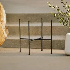 Tuva Wide Indoor/Outdoor Planter Stand - Black