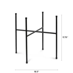 Tuva Wide Indoor/Outdoor Planter Stand - Black