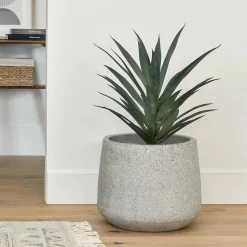 Tuva Wide Indoor/Outdoor Planter - Gray Terrazzo