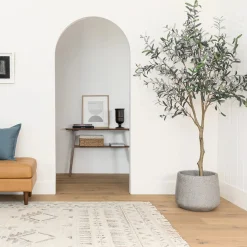 Tuva Wide Indoor/Outdoor Planter - Gray Terrazzo