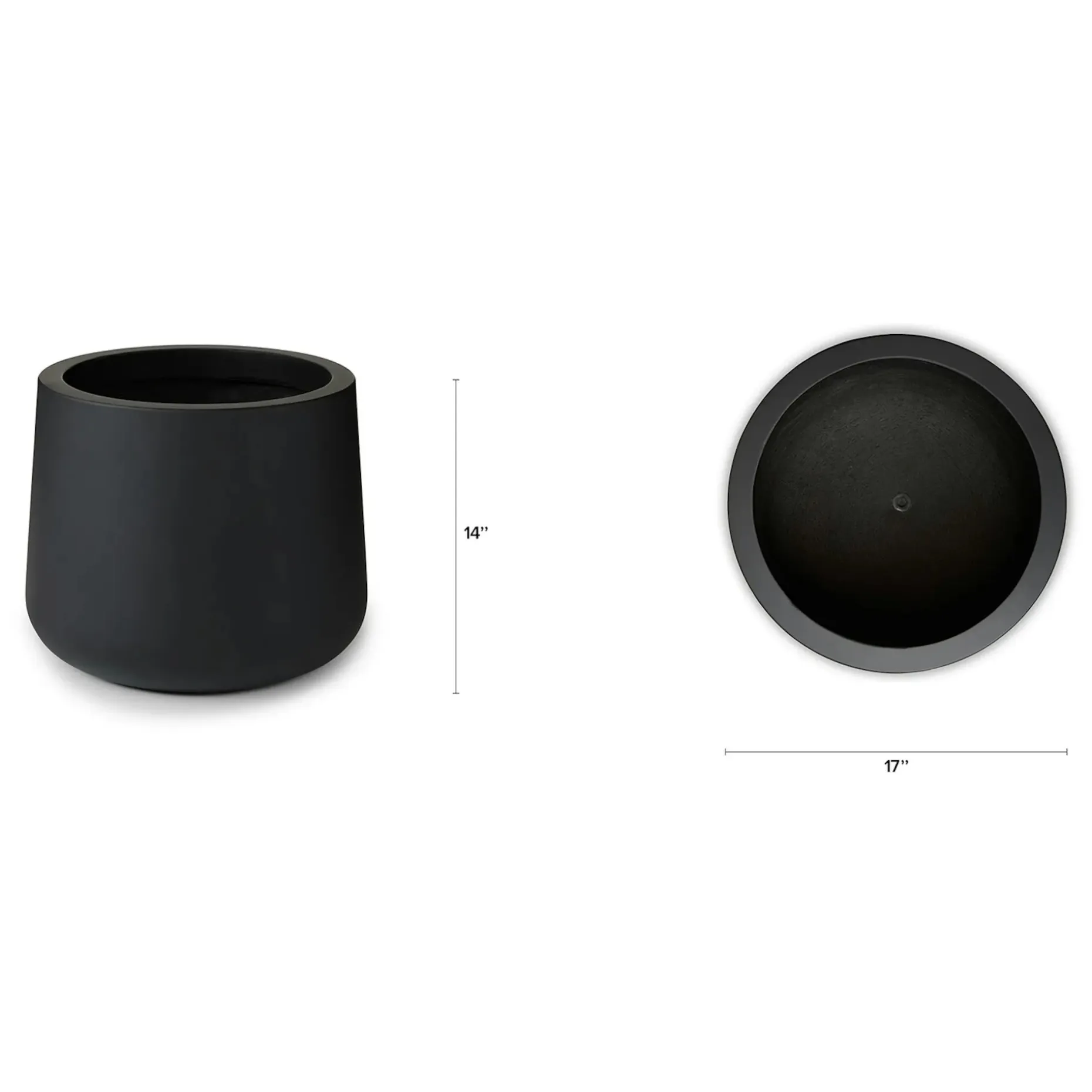 Tuva Wide Indoor/Outdoor Planter - Black