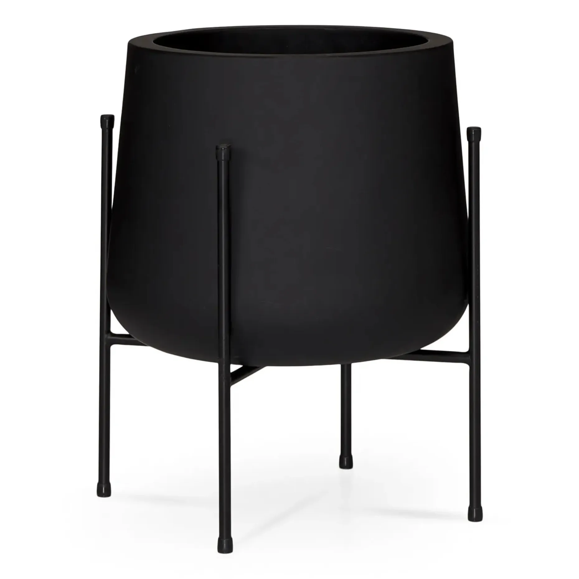 Tuva Wide Indoor/Outdoor Planter Set - Black