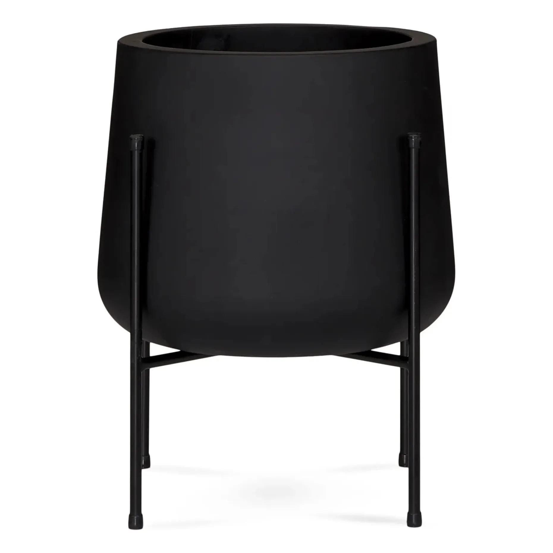 Tuva Wide Indoor/Outdoor Planter Set - Black
