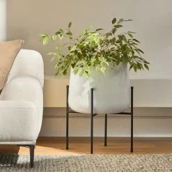 Tuva Wide Indoor/Outdoor Planter Set - White