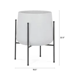 Tuva Wide Indoor/Outdoor Planter Set - White