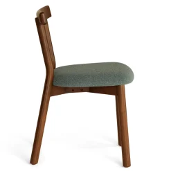 Ulka Dining Chair - Walnut and Ratine Green