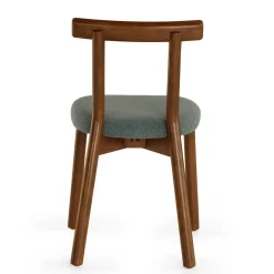 Ulka Dining Chair - Walnut and Ratine Green