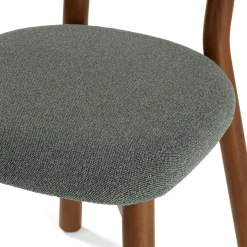 Ulka Dining Chair - Walnut and Ratine Green
