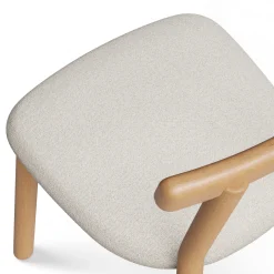 Ulka Dining Chair - White Oak and Ratine Ivory