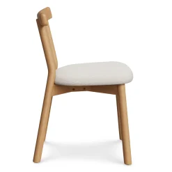 Ulka Dining Chair - White Oak and Ratine Ivory
