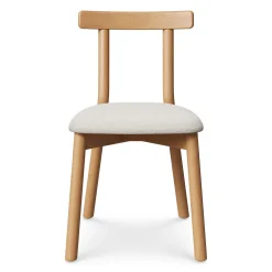 Ulka Dining Chair - White Oak and Ratine Ivory