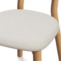 Ulka Dining Chair - White Oak and Ratine Ivory