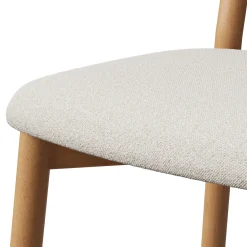 Ulka Dining Chair - White Oak and Ratine Ivory