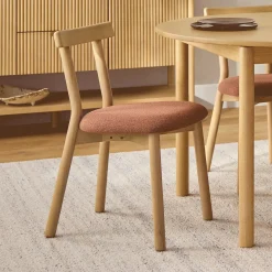 Ulka Dining Chair - White Oak and Ratine Oxide