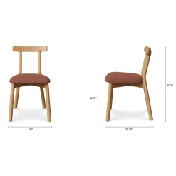 Ulka Dining Chair - White Oak and Ratine Oxide
