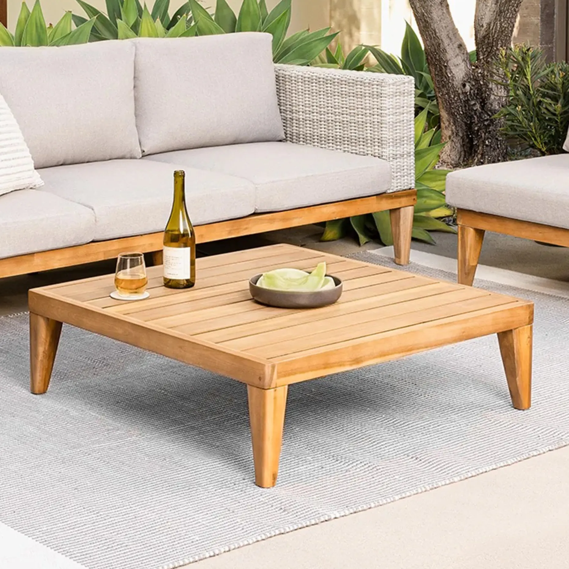 Urba 35.5" Outdoor Coffee Table - Acacia