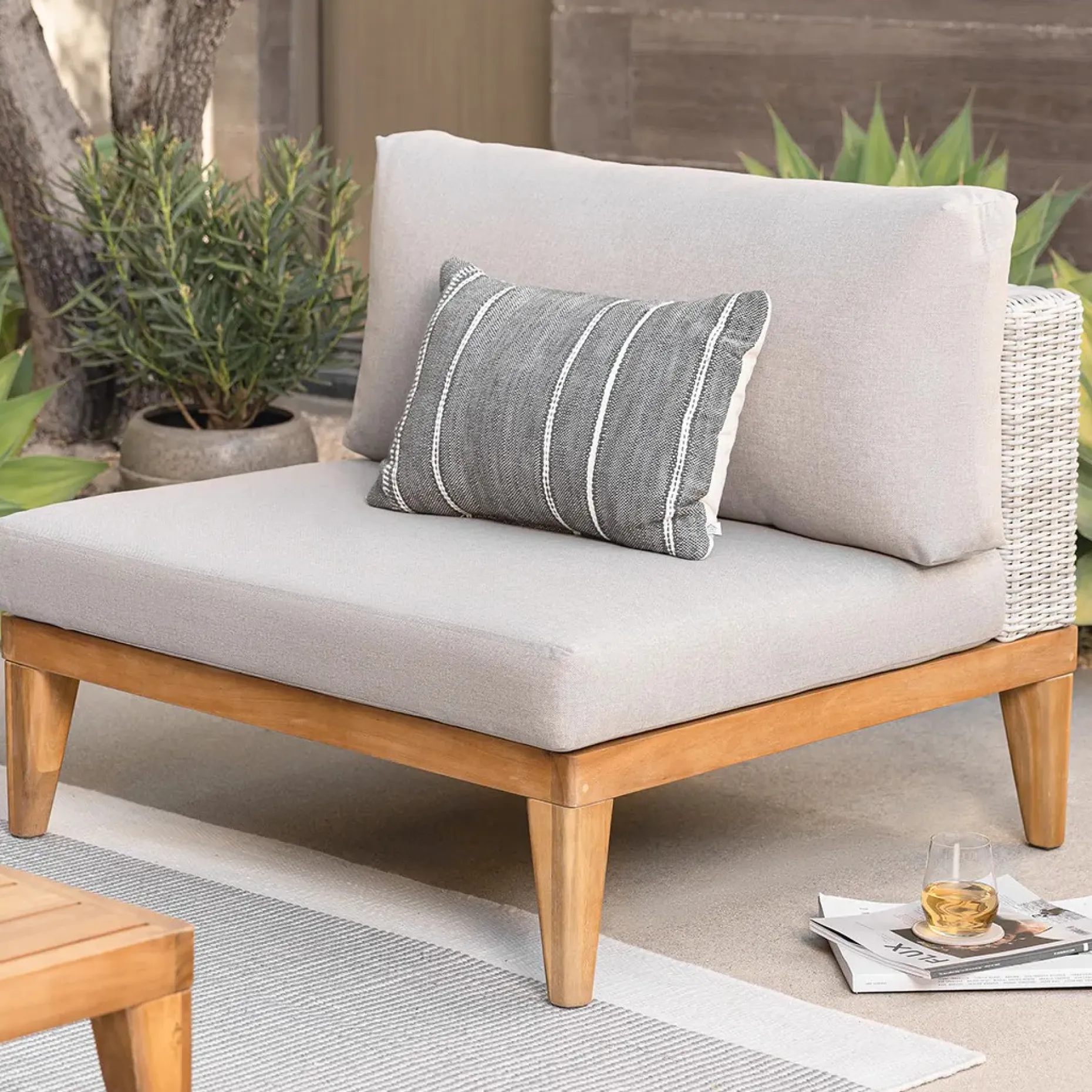 Urba 35" Outdoor Lounge Chair - Beach Sand