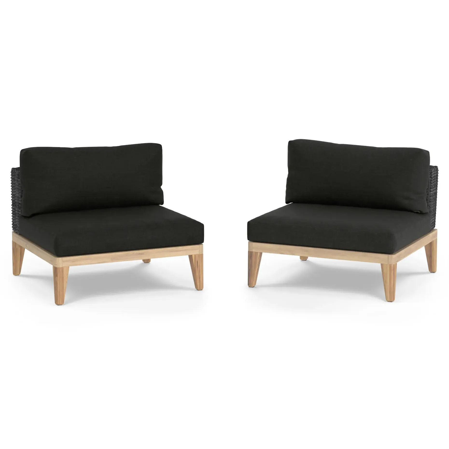 Urba 35" Outdoor Lounge Chair Set - Slate Gray