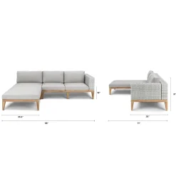 Urba 98" Outdoor Reversible Sectional - Beach Sand