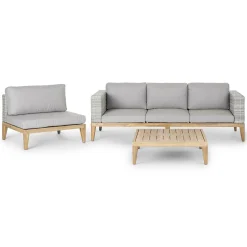 Urba 88.5" Outdoor Sofa Set - Beach Sand