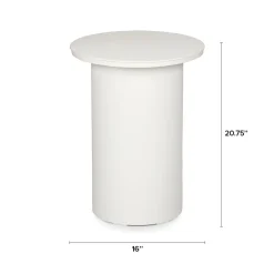 Vardo Outdoor Side Table - Oyster White