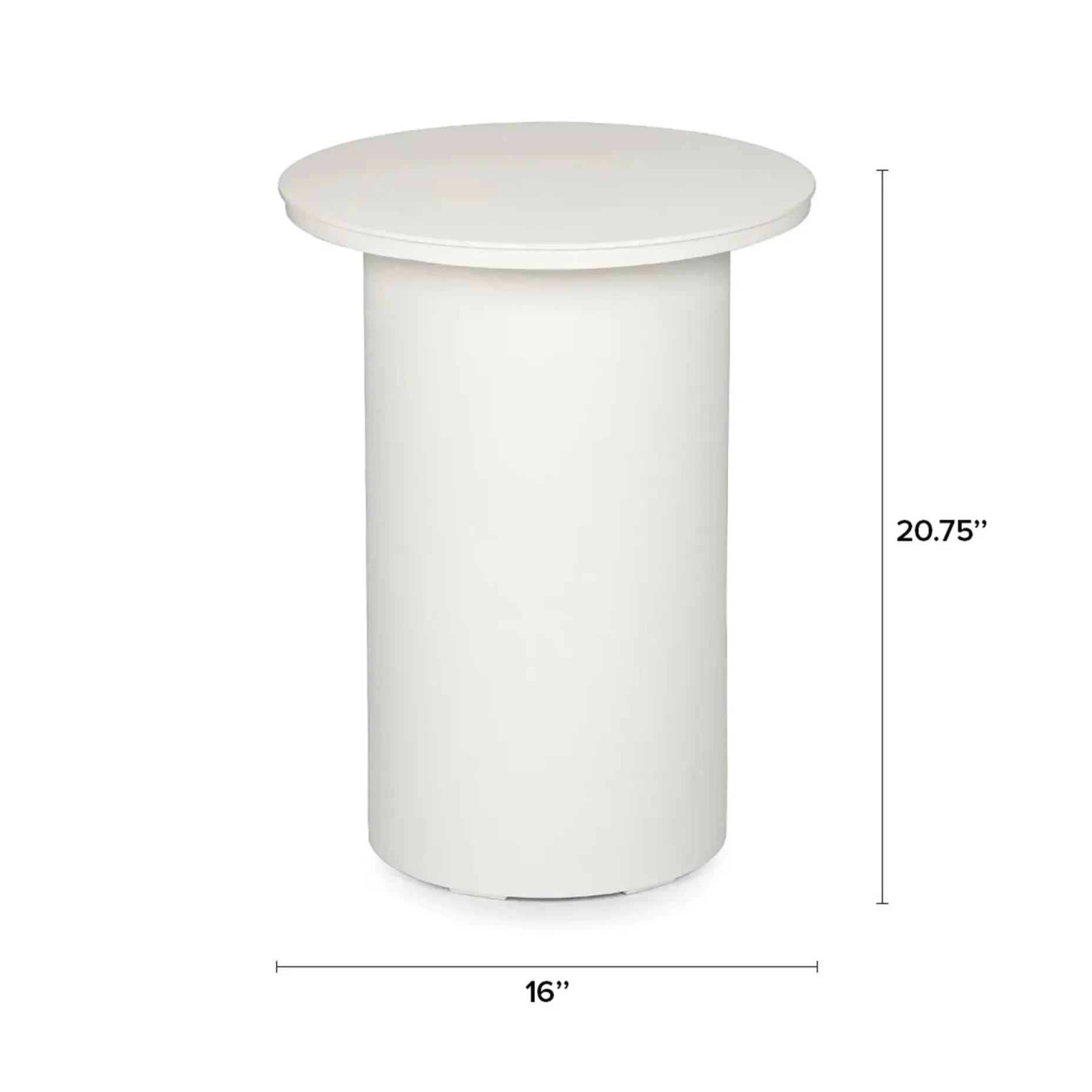 Vardo Outdoor Side Table - Oyster White