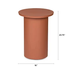 Vardo Outdoor Side Table - Porcelain Orange