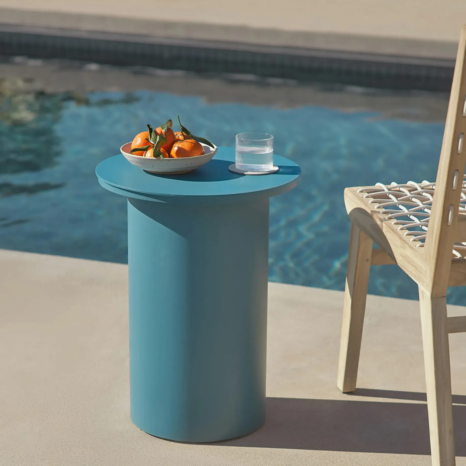Vardo Outdoor Side Table - Storm Blue