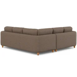 Vati 92" Corner Sectional - Honey Oak and Buckler Brown