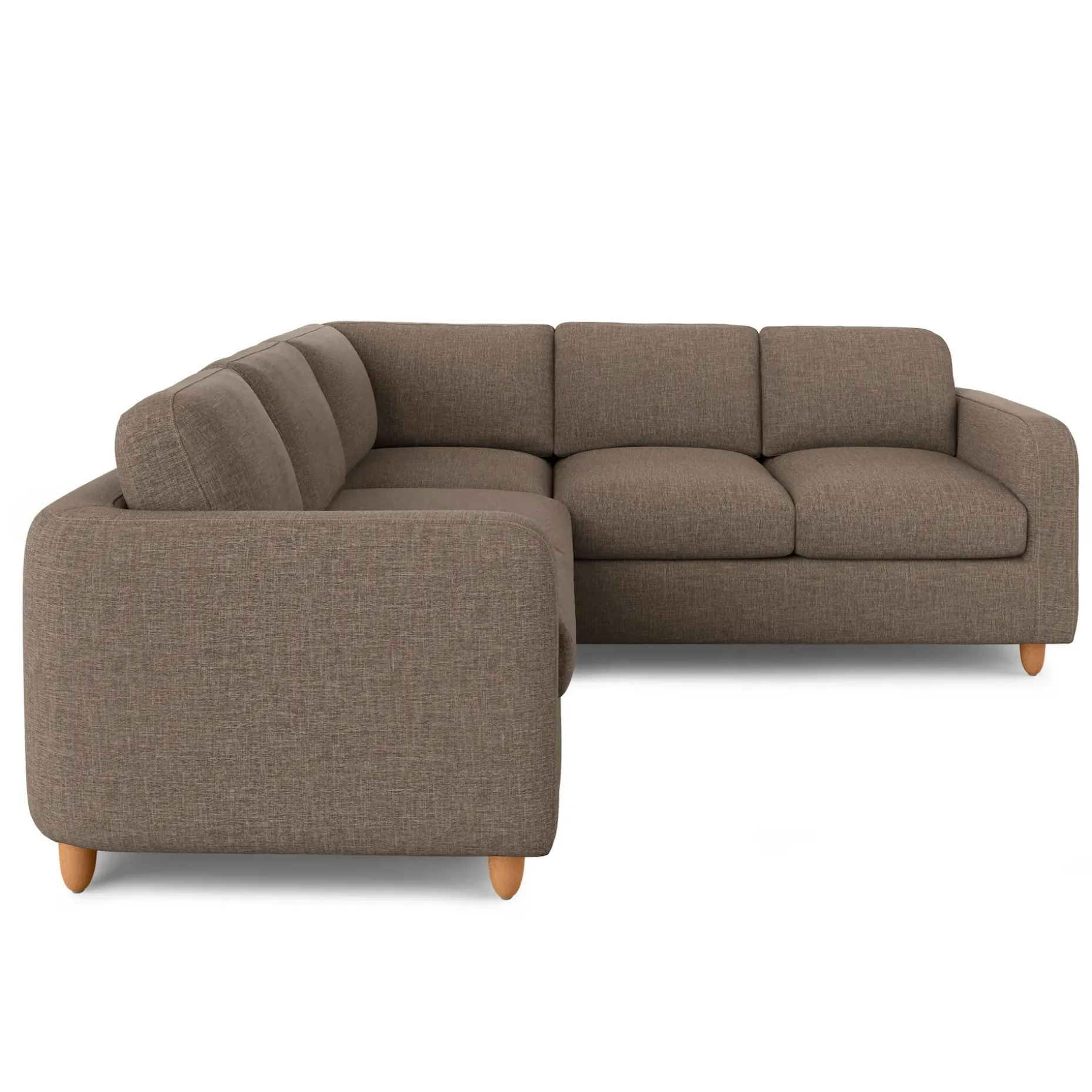 Vati 92" Corner Sectional - Honey Oak and Buckler Brown