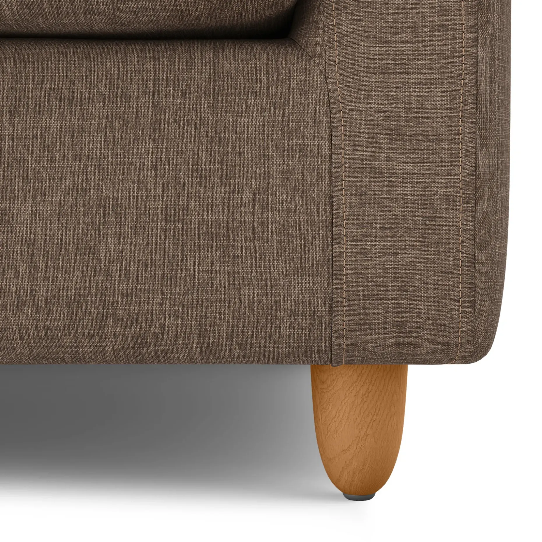 Vati 92" Corner Sectional - Honey Oak and Buckler Brown