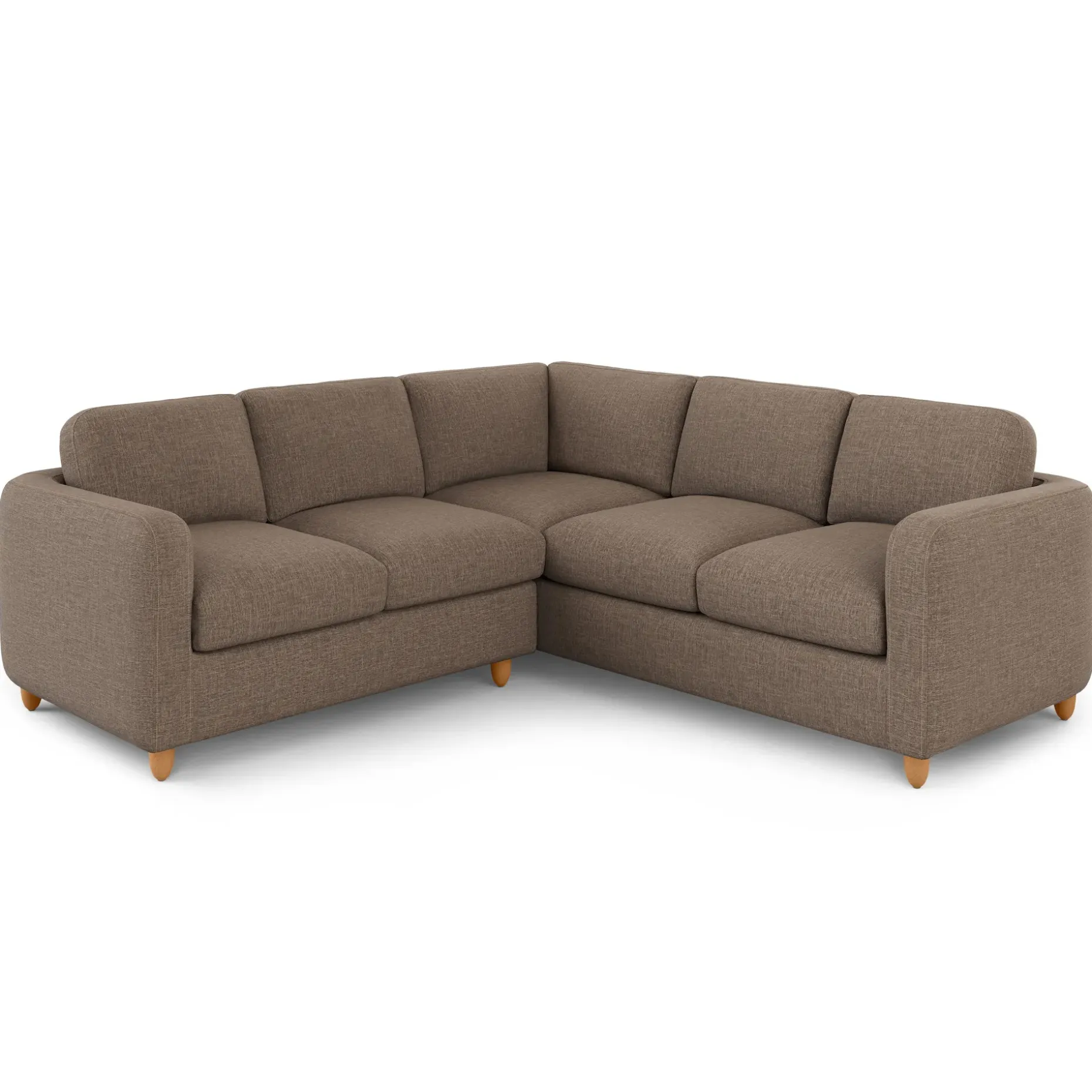 Vati 92" Corner Sectional - Honey Oak and Buckler Brown