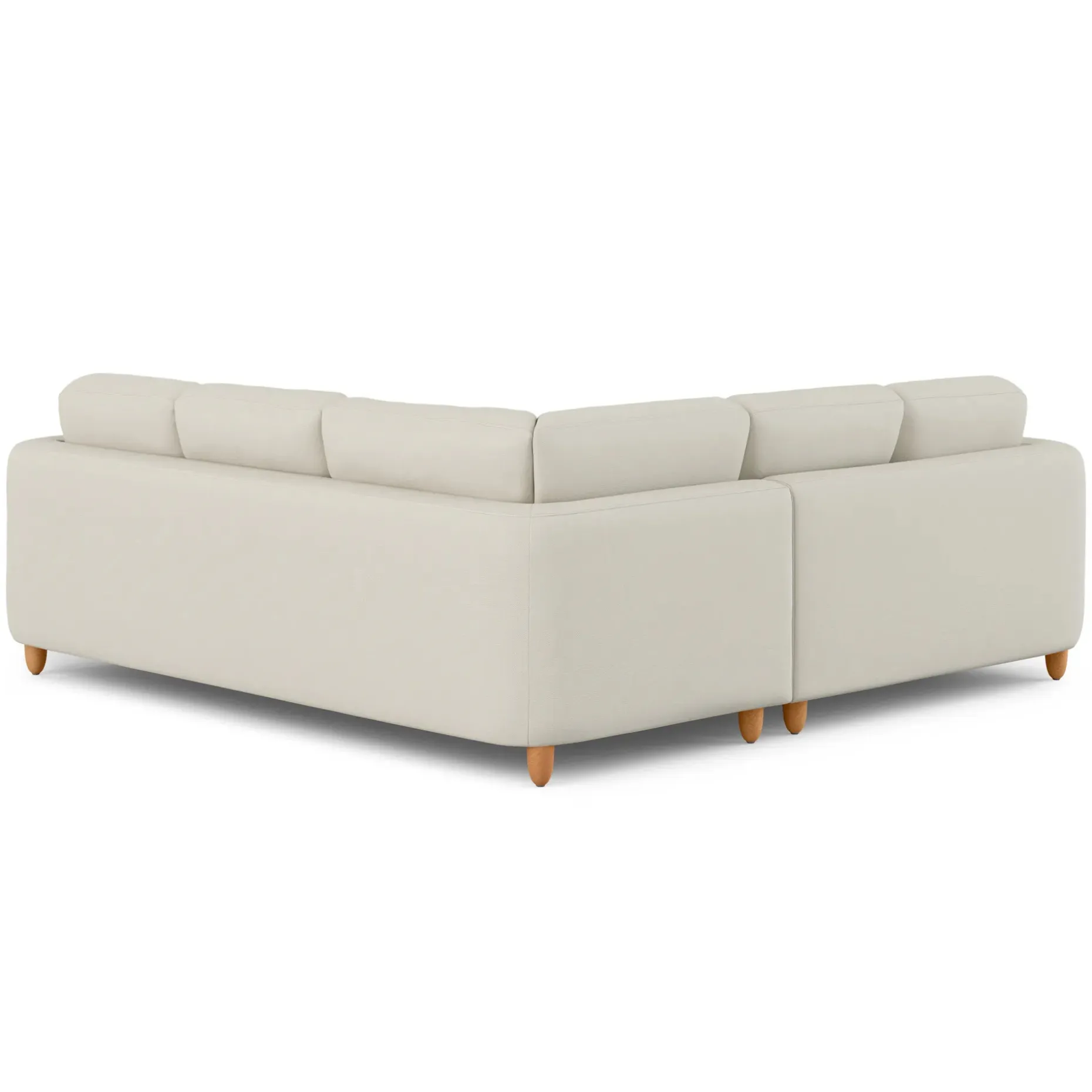 Vati 92" Corner Sectional - Honey Oak and Buckler Ivory