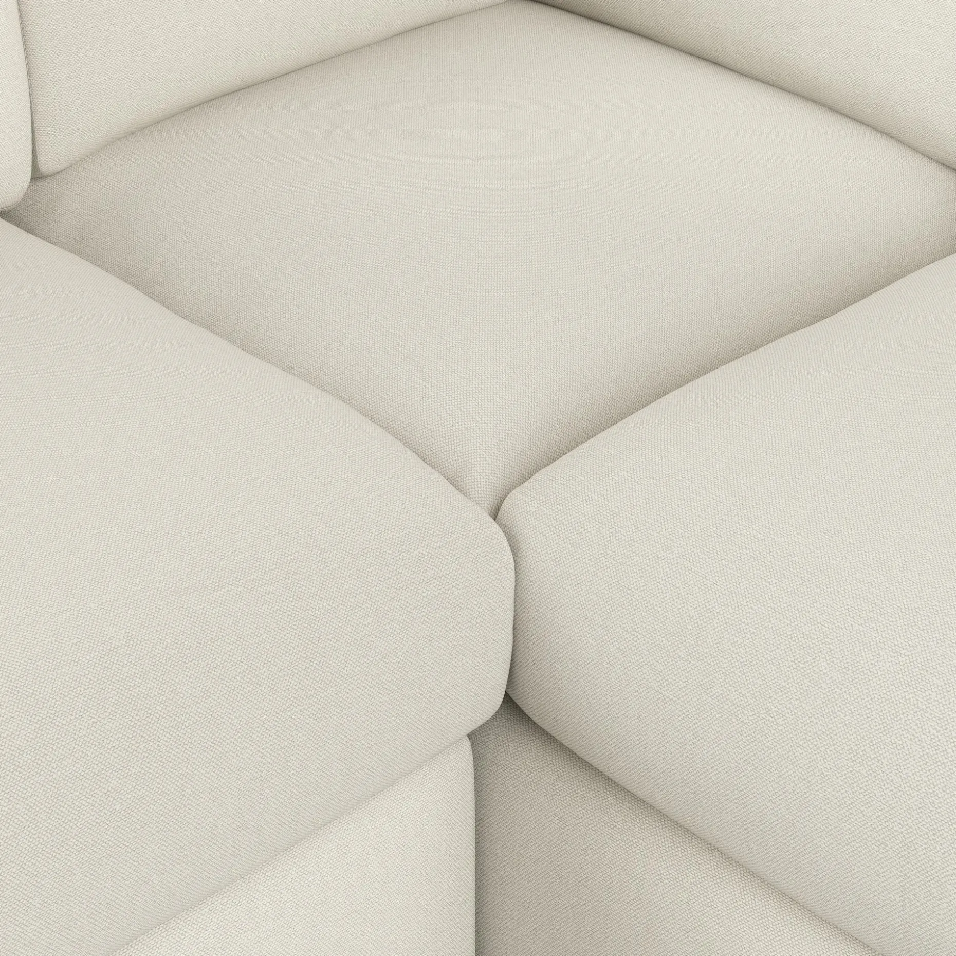 Vati 92" Corner Sectional - Honey Oak and Buckler Ivory