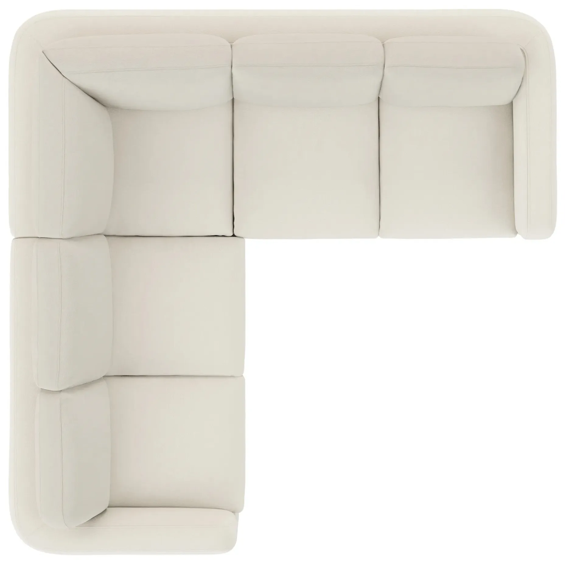 Vati 92" Corner Sectional - Honey Oak and Buckler Ivory