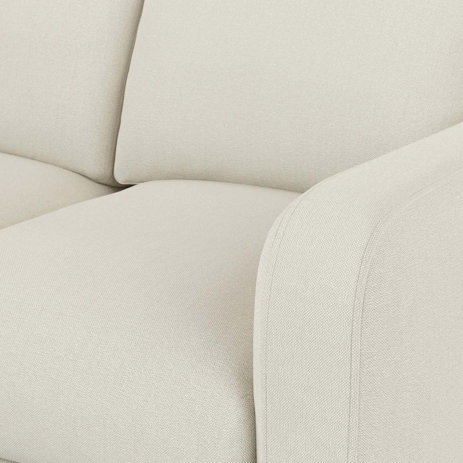 Vati 92" Corner Sectional - Honey Oak and Buckler Ivory