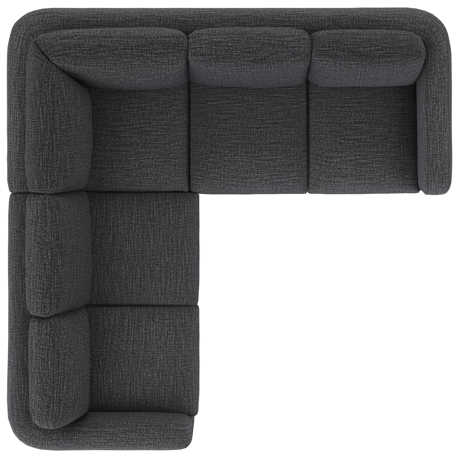 Vati 92" Corner Sectional - Natural Oak and Napa Charcoal