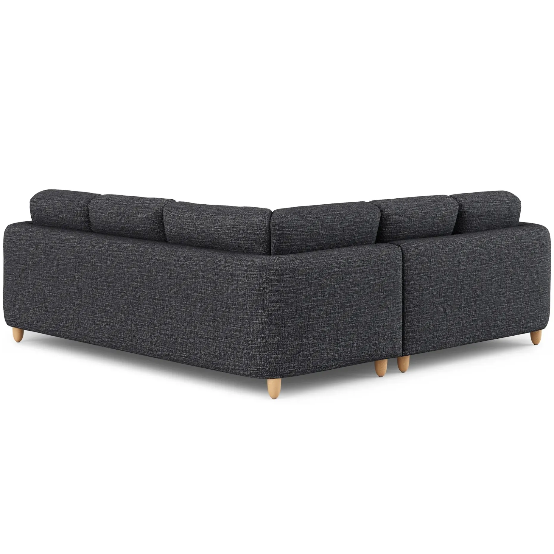 Vati 92" Corner Sectional - Natural Oak and Napa Charcoal