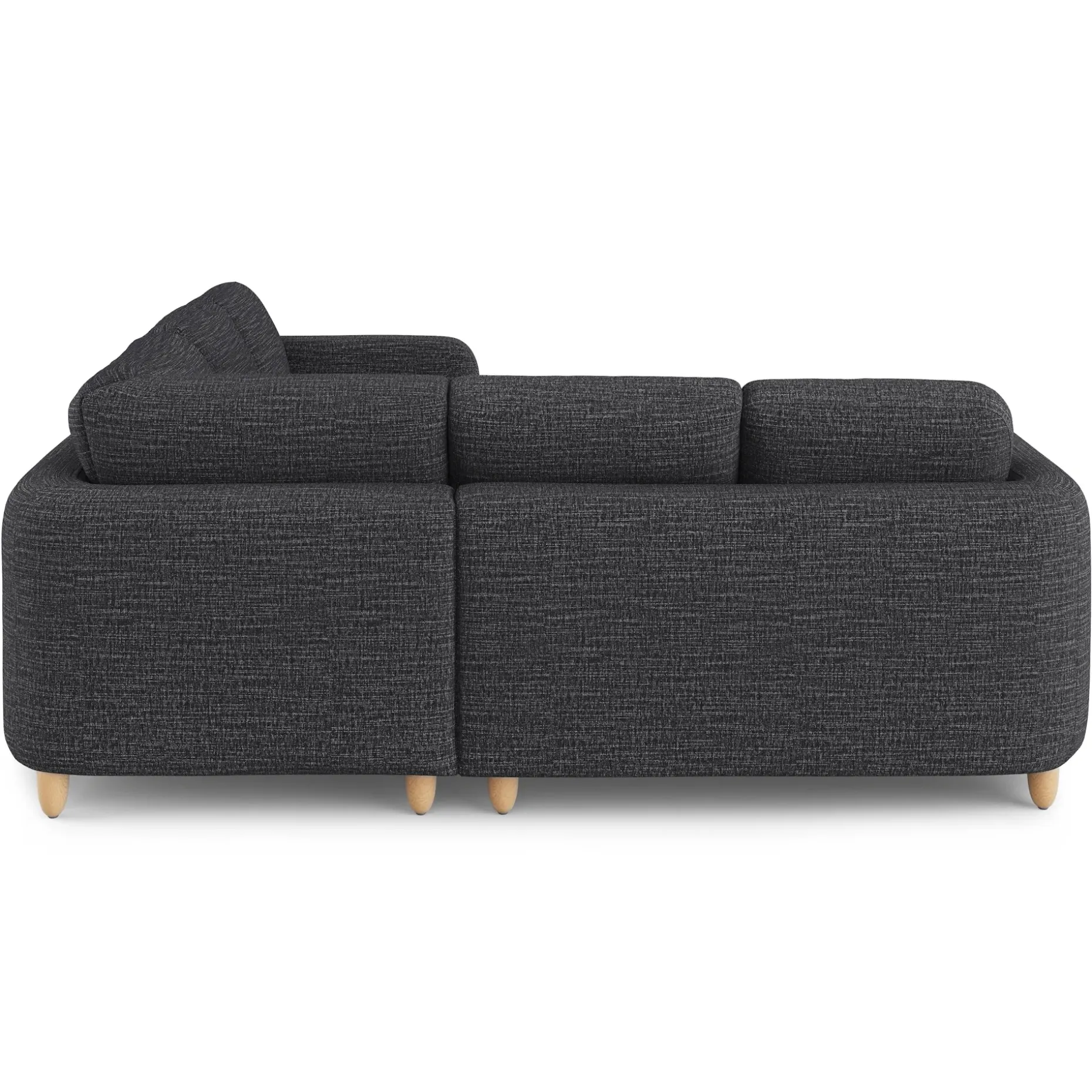Vati 92" Corner Sectional - Natural Oak and Napa Charcoal